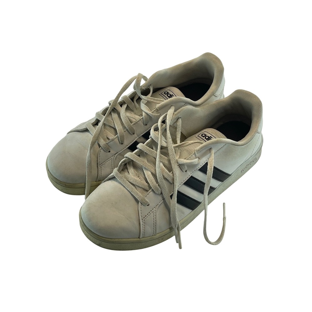 Adidas Grand Court White Black Sneakers‎ Women's Size 4.5 Athletic Shoes